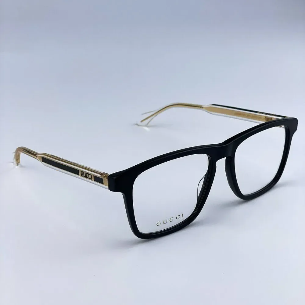 NEW Gucci GG0561ON 001 Black Crystal Square UnisexEyeglasses